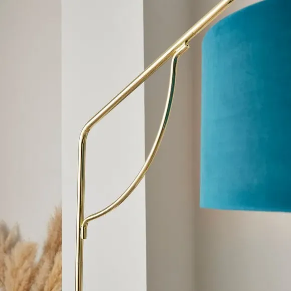 Overreach Floor Lamp - Peacock, Marble