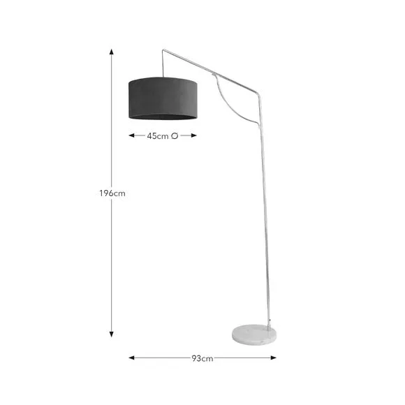 Overreach Floor Lamp - Peacock, Marble