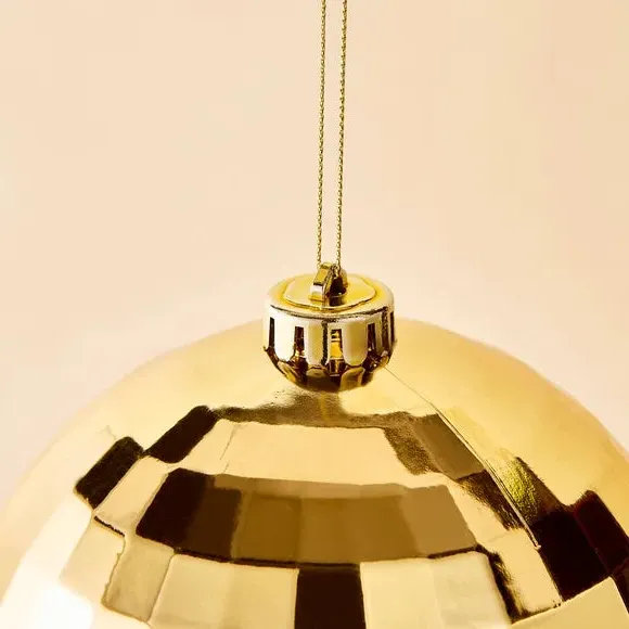 Oversized Disco Ball Bauble - Gold