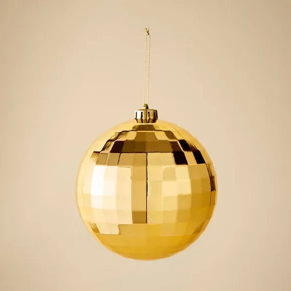 Oversized Disco Ball Bauble - Gold