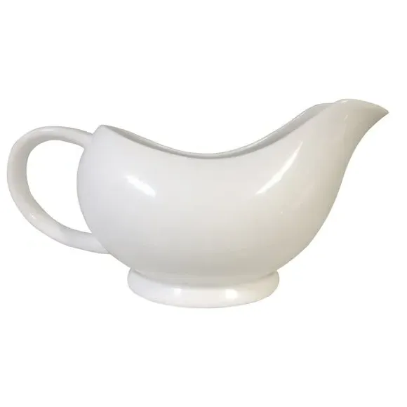 Oversized Gravy Boat - White, Porcelain image