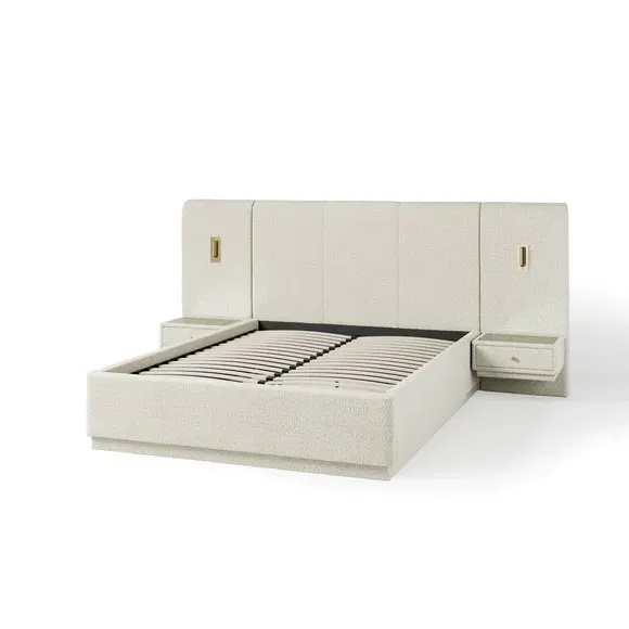Oversized Ottoman Bed Frame - Natural, Boucle
