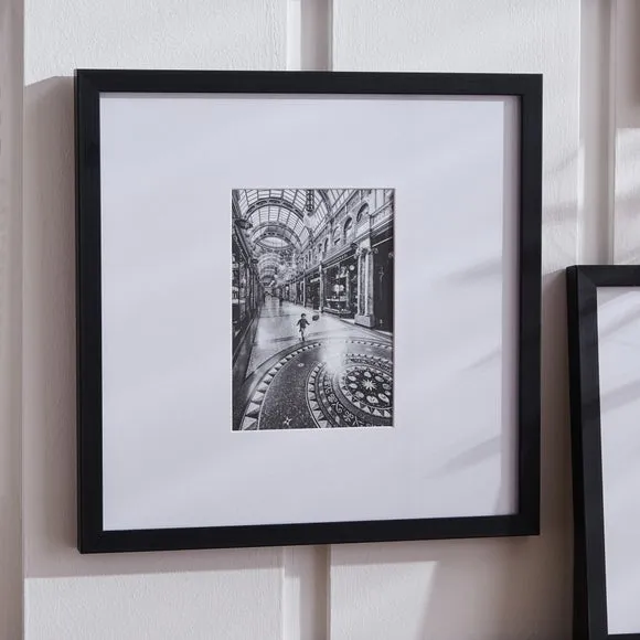 Oversized Square Photo Frame - Black, Wood