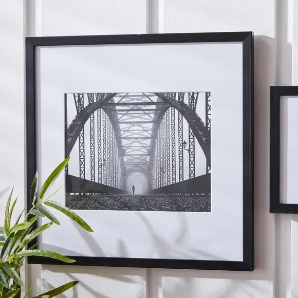Oversized Square Photo Frame - Black, Wood