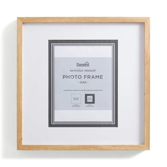 Oversized Square Photo Frame - Light Wood