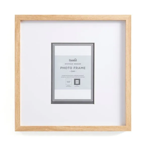 Oversized Square Photo Frame - Light Wood
