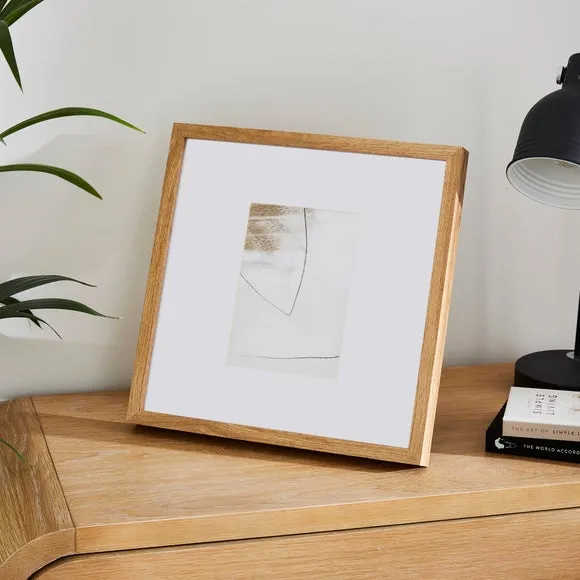 Oversized Square Photo Frame - Light Wood