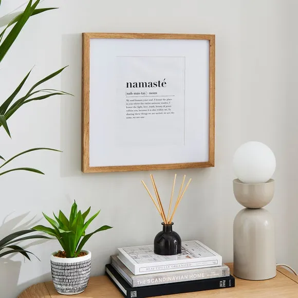 Oversized Square Photo Frame - Light Wood