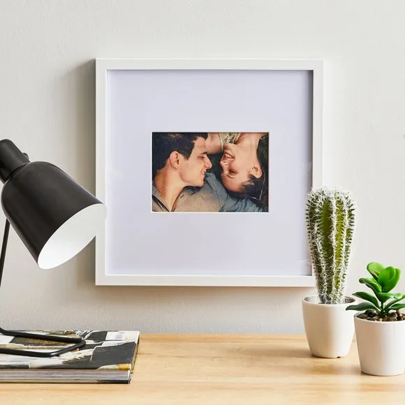 Oversized Square Photo Frame - White, Wood