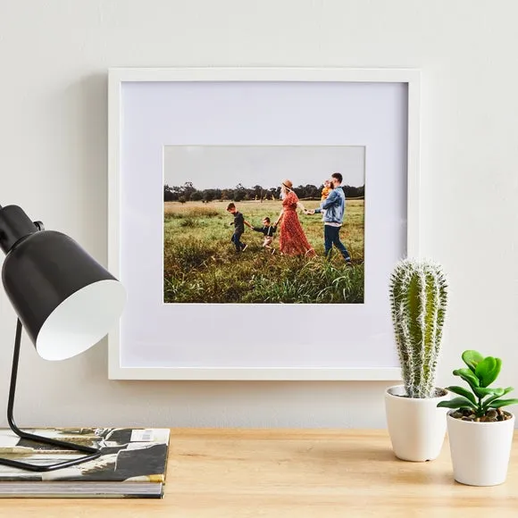 Oversized Square Photo Frame - White, Wood