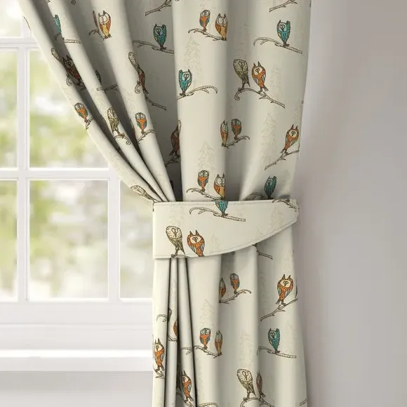 Owl Design Curtain Tieback - Natural image