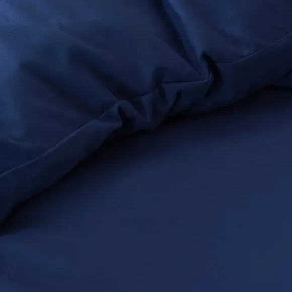 Oxford Edge Duvet Cover Set - Navy, Microfibre