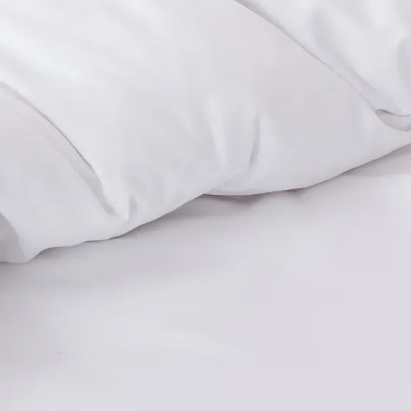 Oxford Edge Duvet Cover Set - White, Microfibre