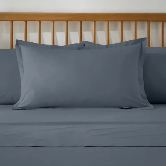 Oxford Pillowcase - Blue, Cotton