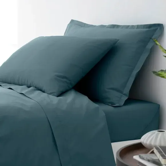 Oxford Pillowcase - Blue, Cotton