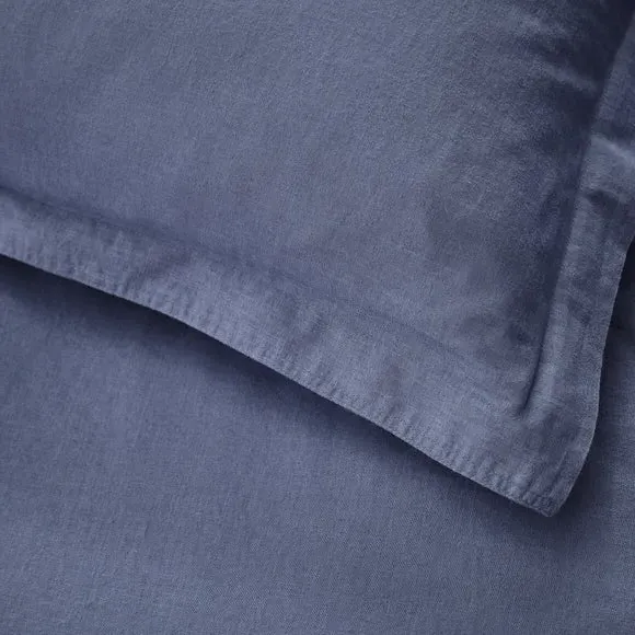Oxford Pillowcase - Blue, Cotton Linen