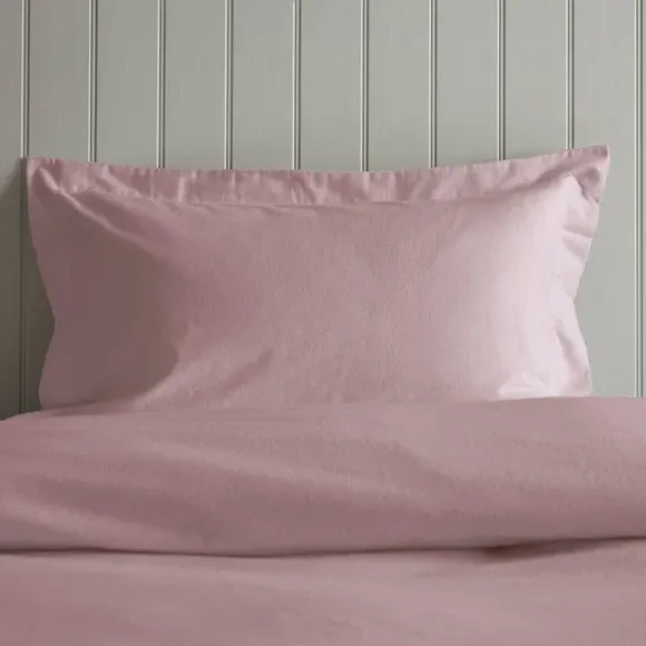 Oxford Pillowcase - Blush, Brushed Cotton