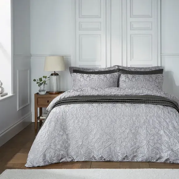 Oxford Pillowcase Damask Jacquard - Grey