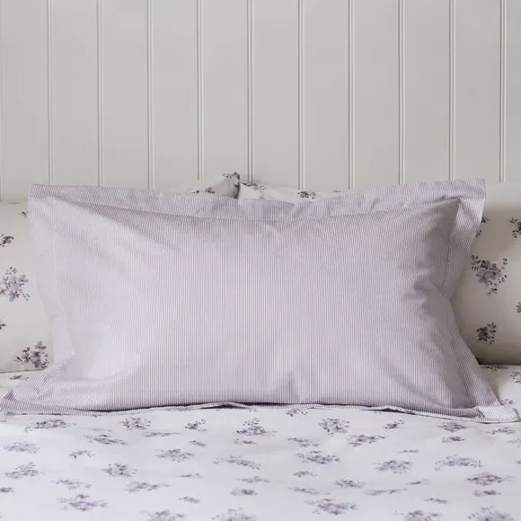 Oxford Pillowcase Ditsy Print - Mauve, Cotton