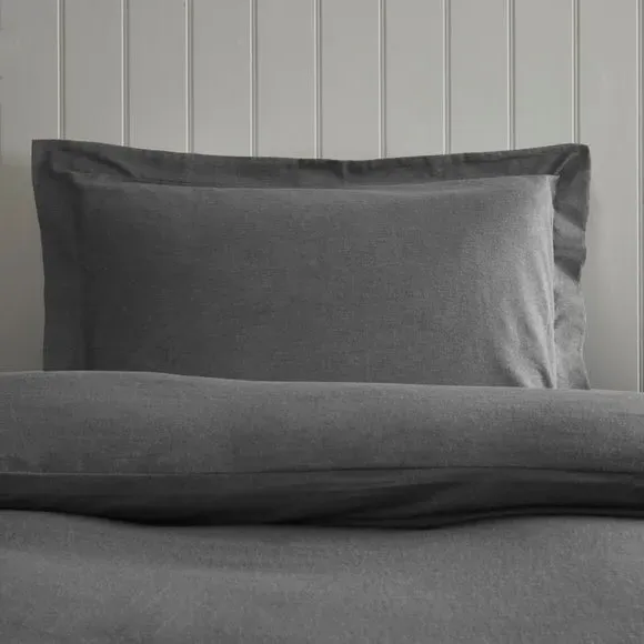 Oxford Pillowcase - Dove, Brushed Cotton