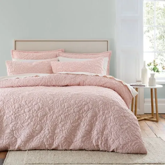 Oxford Pillowcase Floral Design - Pink, Microfibre