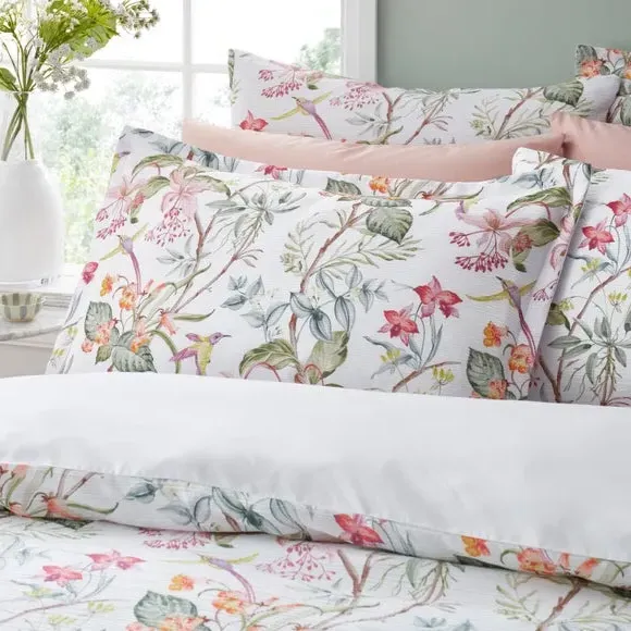 Oxford Pillowcase Floral Print - Blush, Polyester image