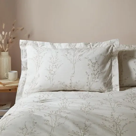 Oxford Pillowcase Floral Print - Natural, Cotton image