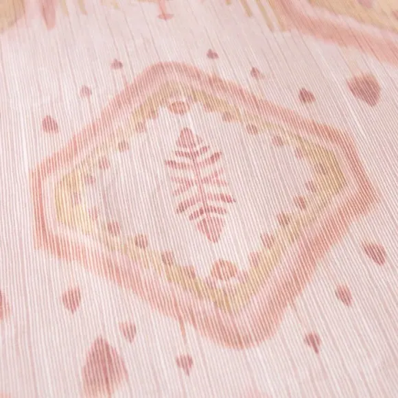 Oxford Pillowcase Ikat Print - Blush, Cotton