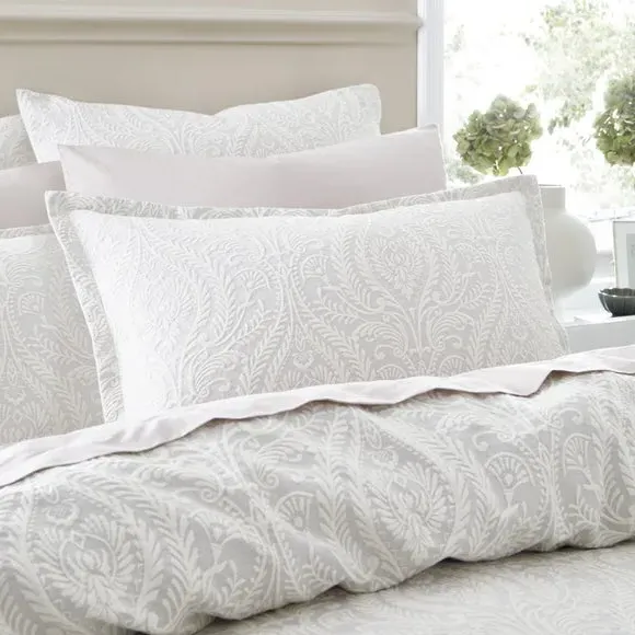 Oxford Pillowcase Jacquard Weave - Grey, Cotton image