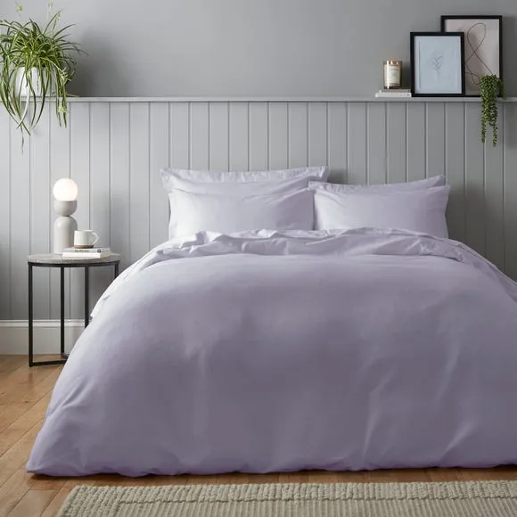 Oxford Pillowcase - Lilac, Brushed Cotton