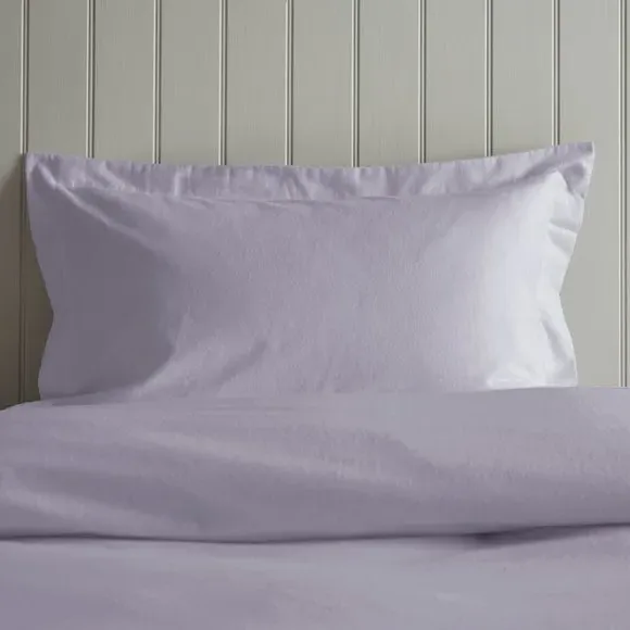 Oxford Pillowcase - Lilac, Brushed Cotton