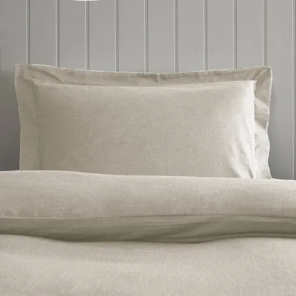 Oxford Pillowcase - Natural, Brushed Cotton image