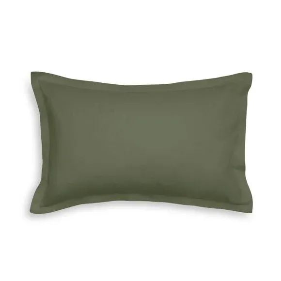 Oxford Pillowcase - Olive, Recycled Cotton