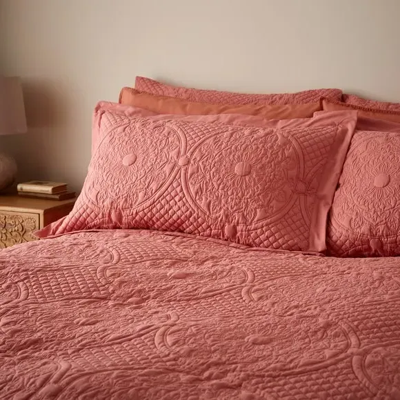 Oxford Pillowcase - Pink Clay, Polyester