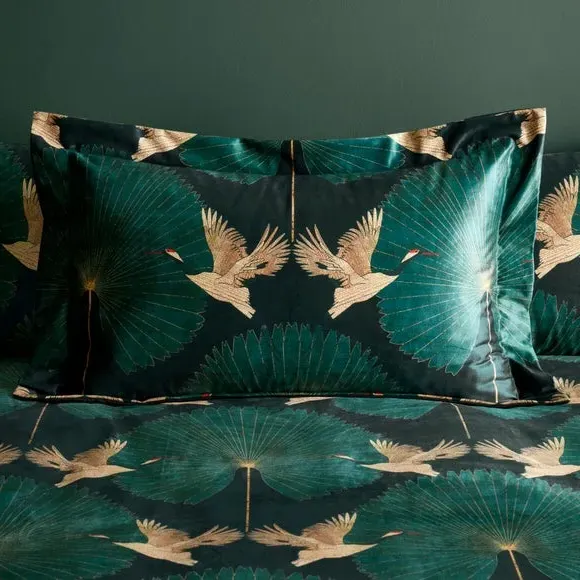 Oxford Pillowcase Reversible - Emerald, Polyester image