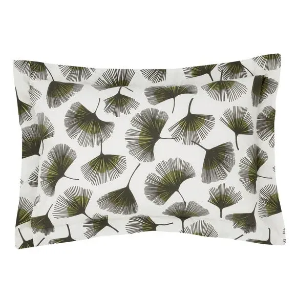 Oxford Pillowcase Reversible - Fern, Polycotton