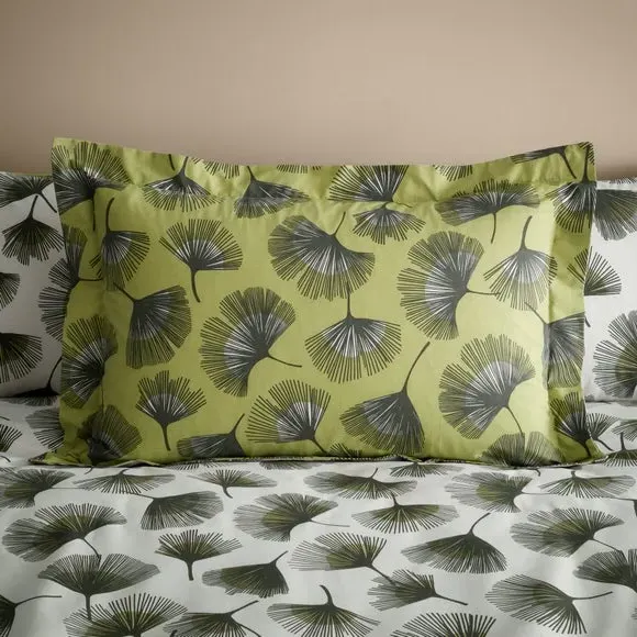Oxford Pillowcase Reversible - Fern, Polycotton image