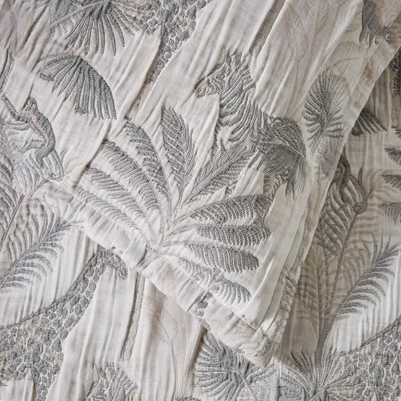 Oxford Pillowcase Safari Print - Natural