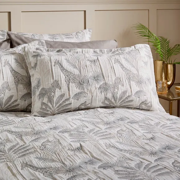 Oxford Pillowcase Safari Print - Natural image