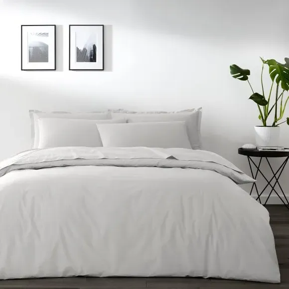 Oxford Pillowcase - Silver, Cotton