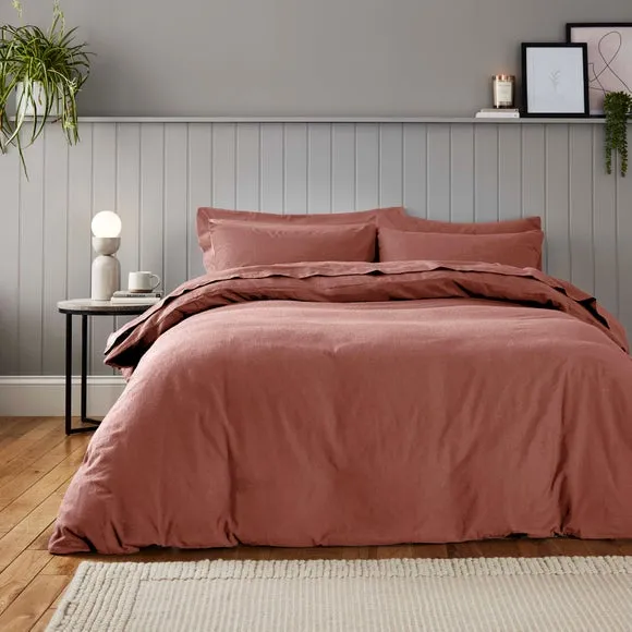 Oxford Pillowcase - Terracotta, Brushed Cotton