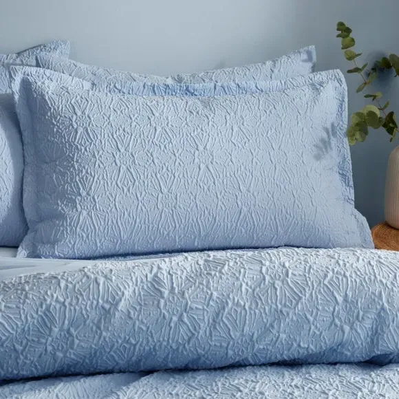 Oxford Pillowcase Textured - Blue, Polyester image