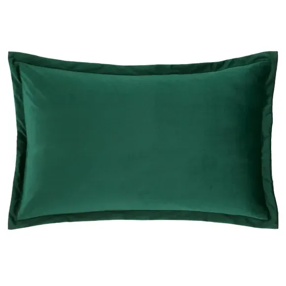 Oxford Pillowcase Velour Feel - Green, Polyester