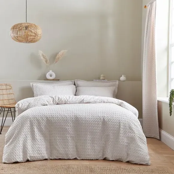 Oxford Pillowcase Waffle Texture - Sandstone