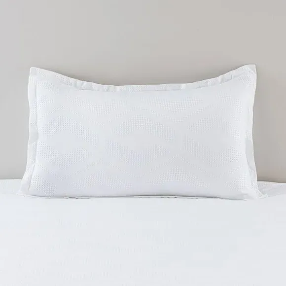 Oxford Pillowcase Waffle Texture - White, Polyester image