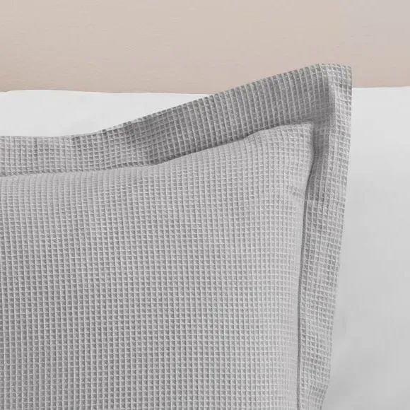 Oxford Pillowcase Waffle Weave - Charcoal, Cotton