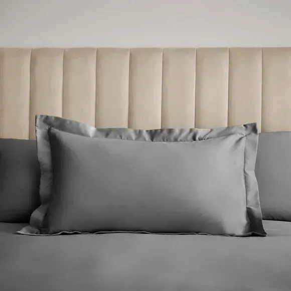 Oxford Pillowcase with Border - Dove, Polyester image