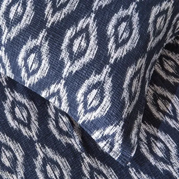 Oxford Pillowcase with Button Closure - Blue