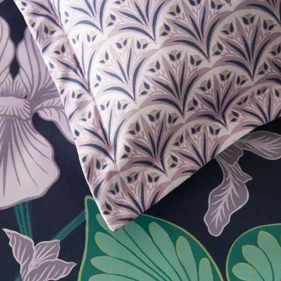 Oxford Pillowcase with Button Closure - Blue