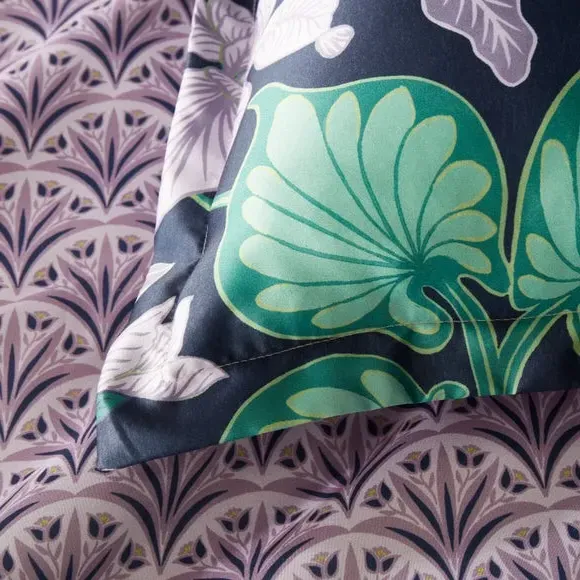 Oxford Pillowcase with Button Closure - Blue